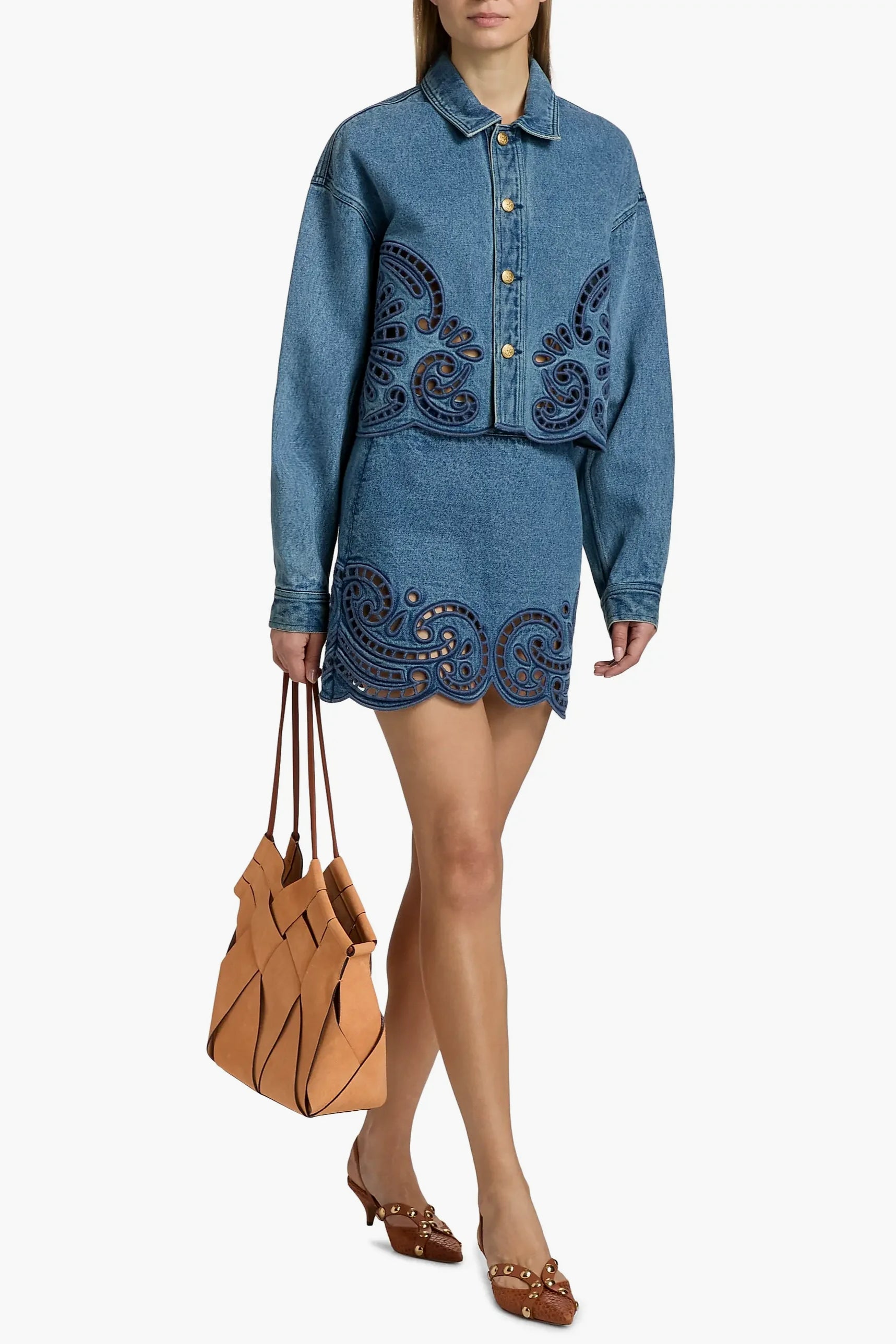 The Bobbi Jacket With Eyelet - River