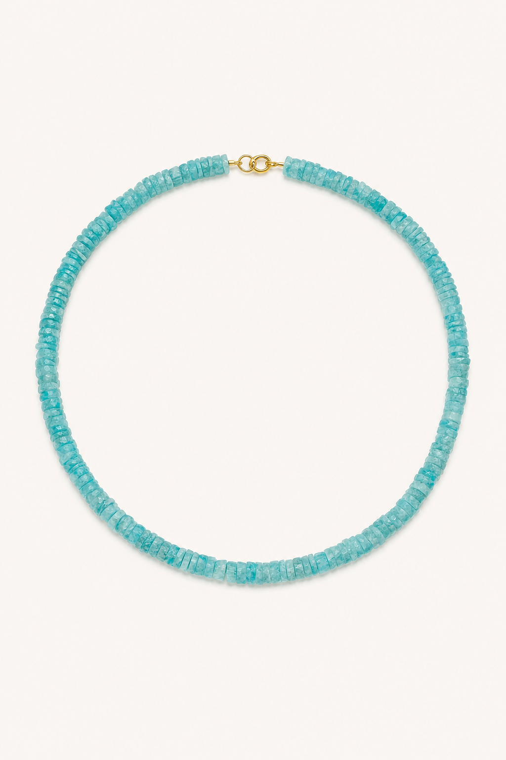 Faceted Heishi Necklace - Amazonite