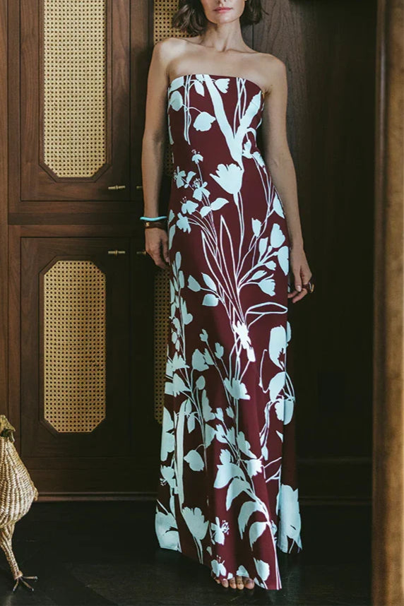 Benita Dress - Botanic Maroon