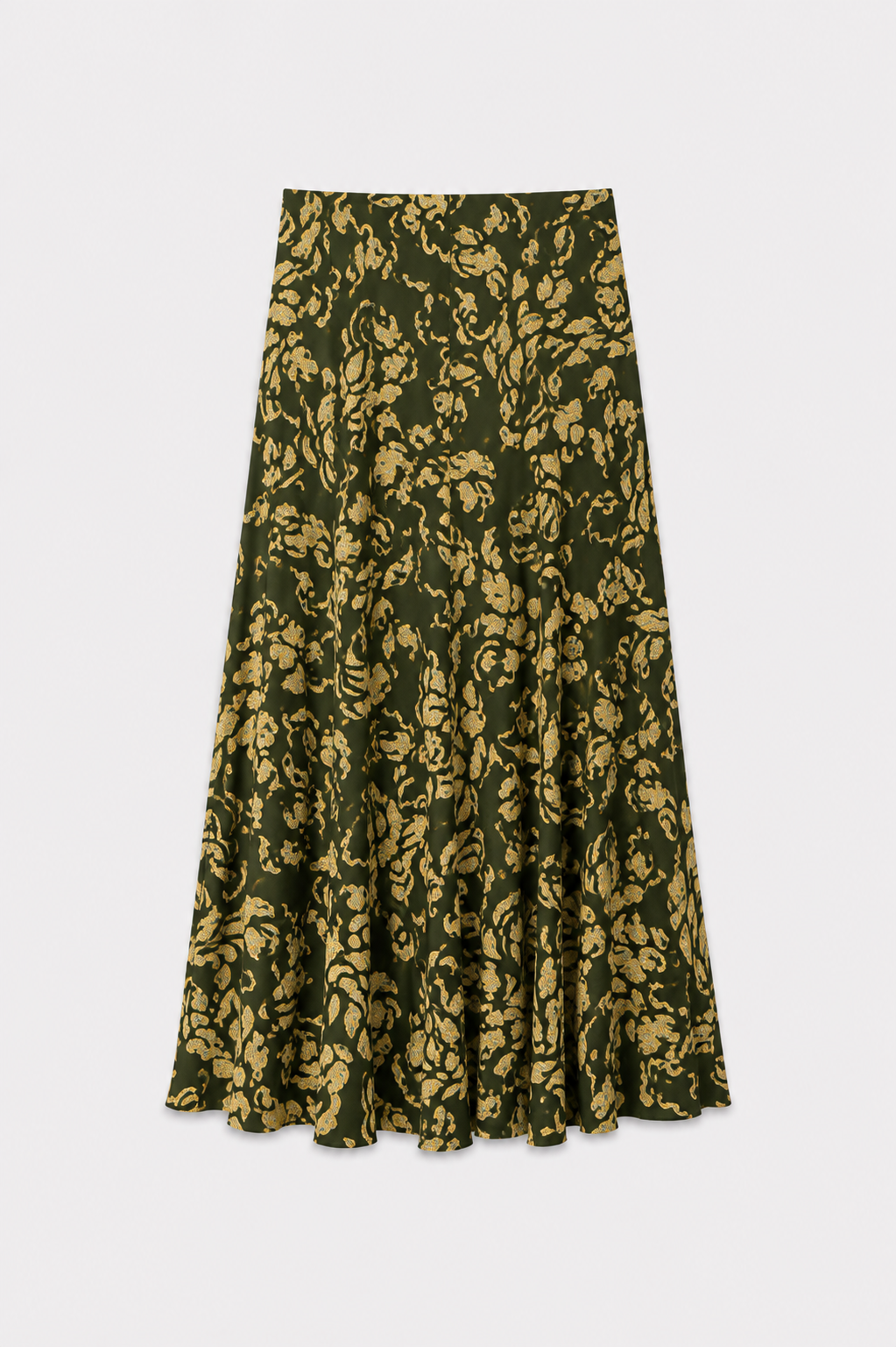 Fiona Jersey Skirt - Khaki Floral
