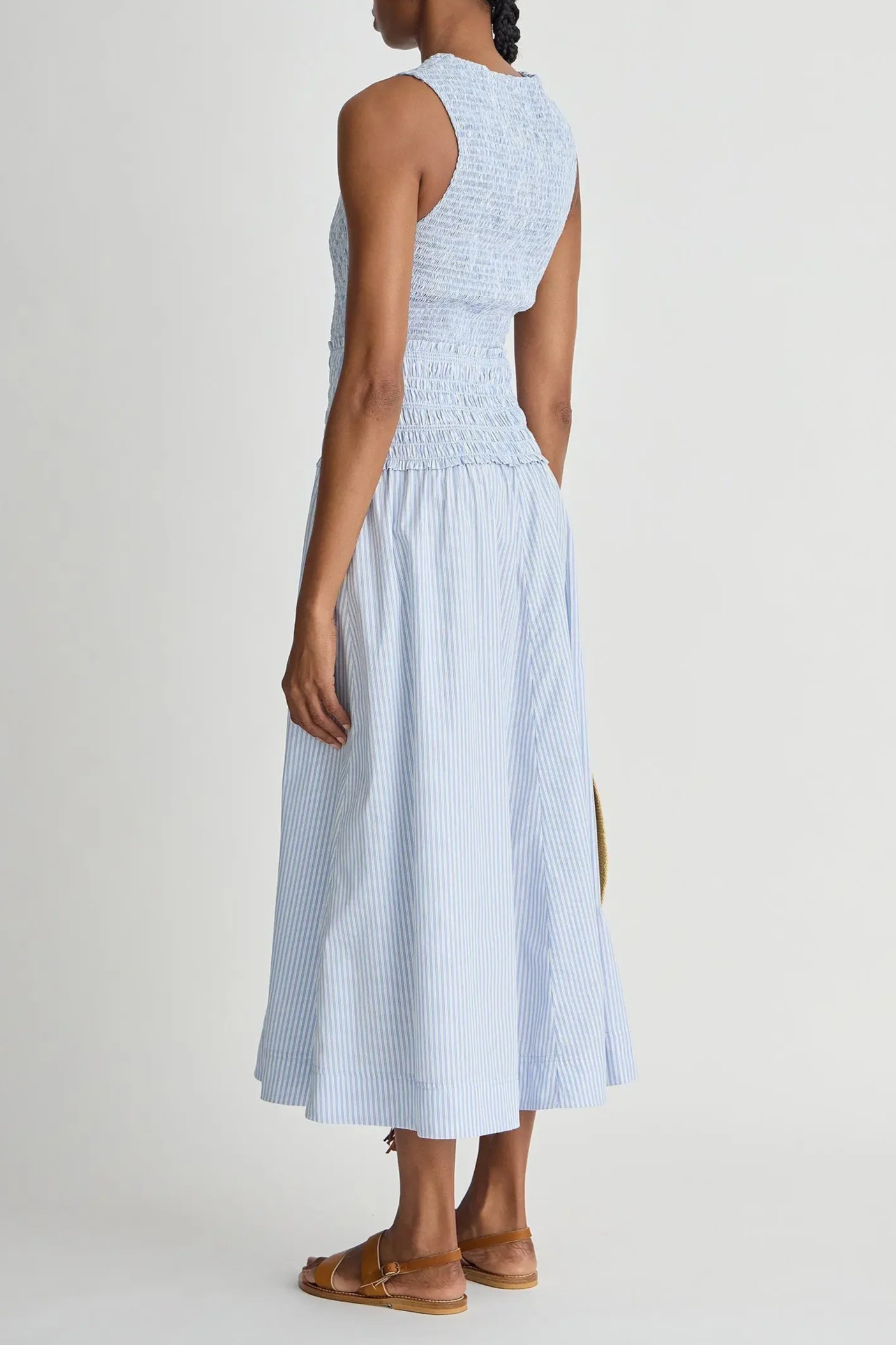 Siempre Tank Maxi - Blue and White Stripes