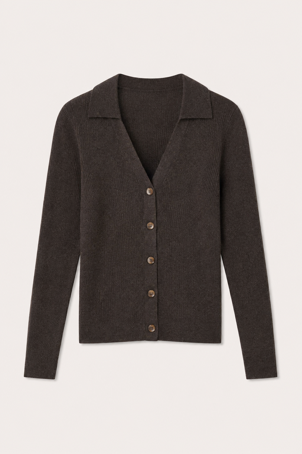 Solid Rib Jonny Collar Shirt - Teak
