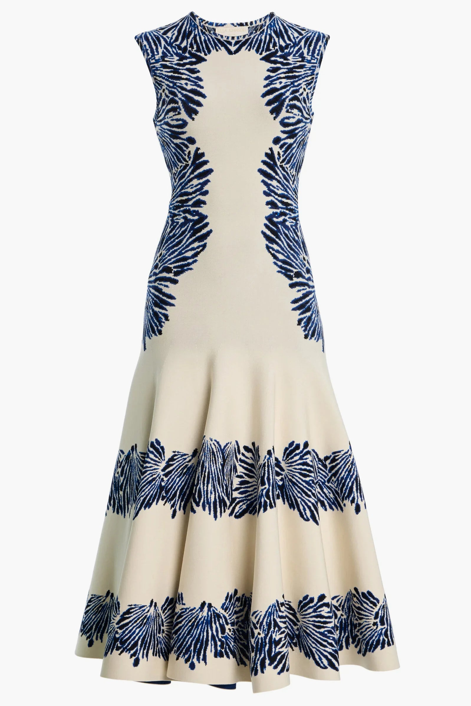 Iona SL Jacquard Knit Dress - Lapis
