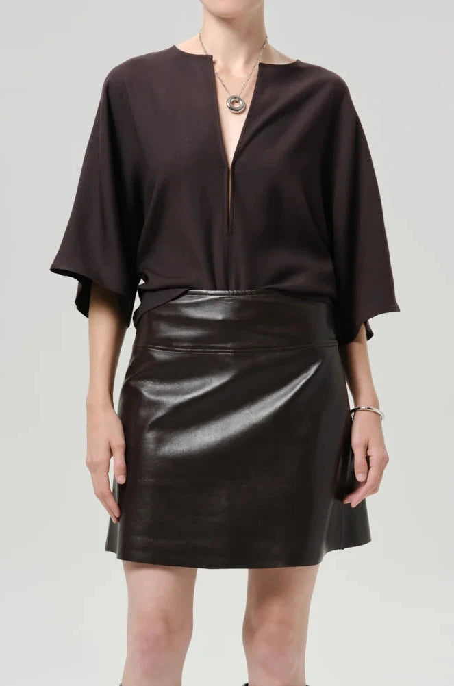 Soraya Knee Length Skirt - Chocolate