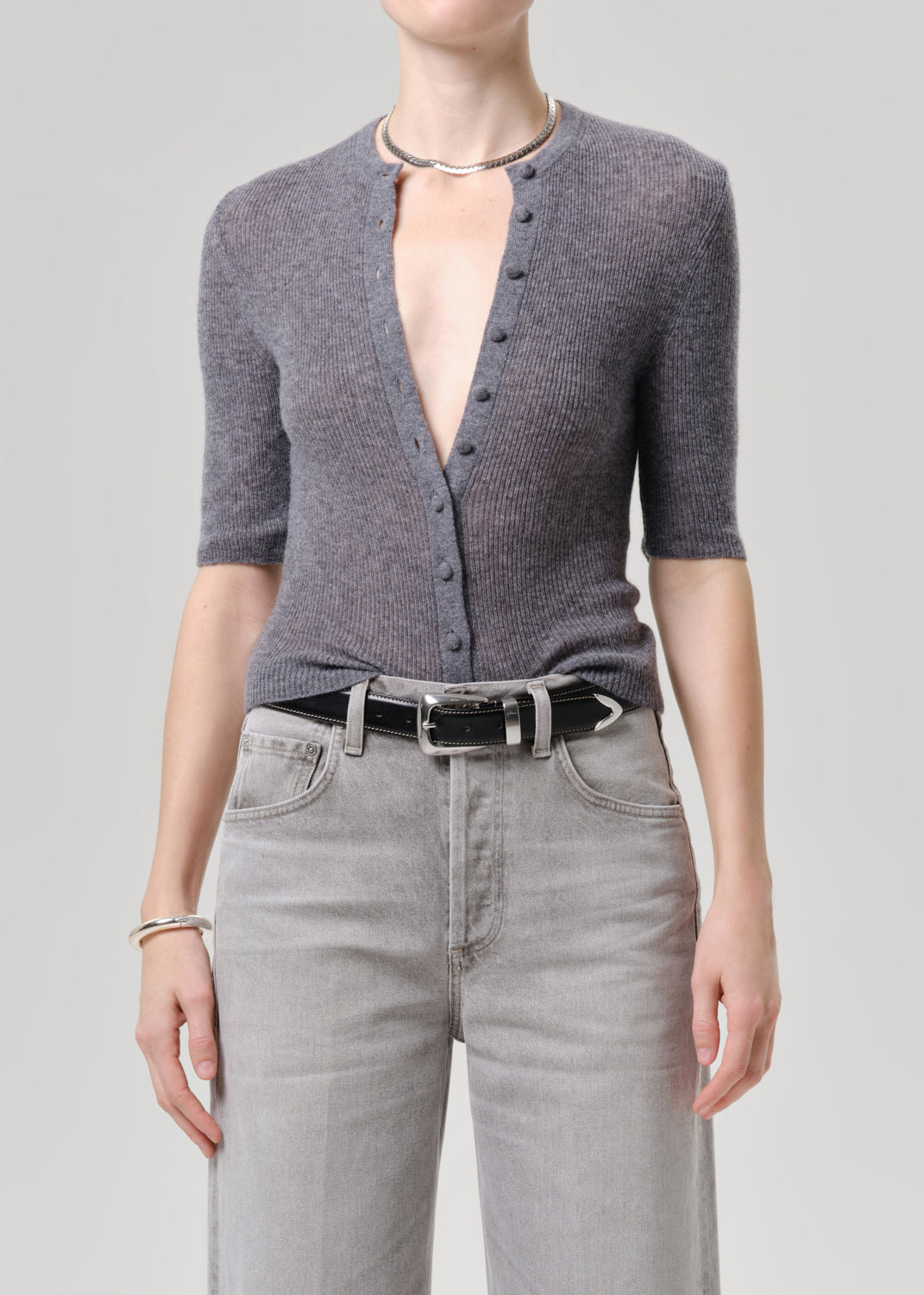 Tabitha Cardigan - Charcoal Heather