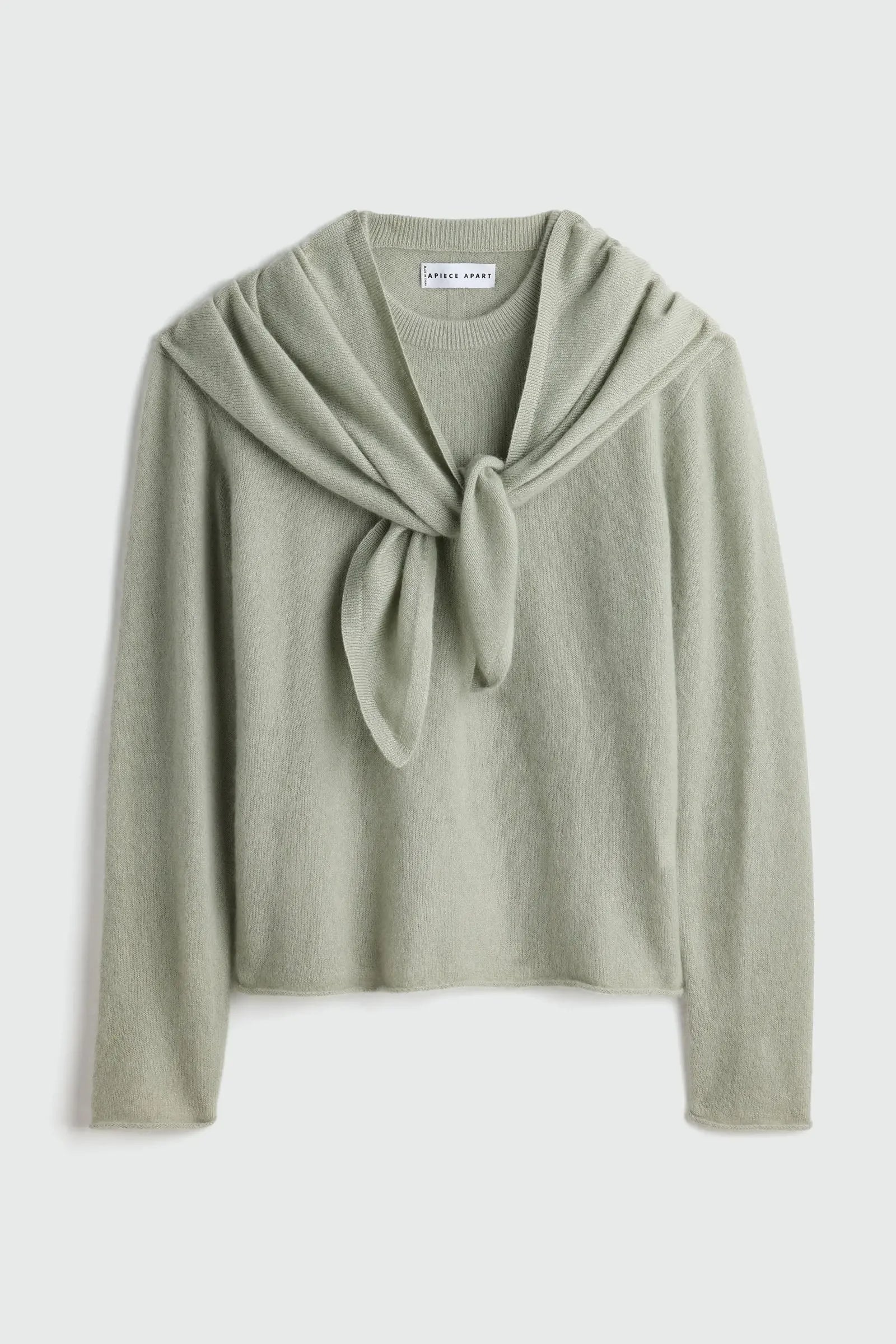 Softest Tissue Scarf Tie Top - Seafoam