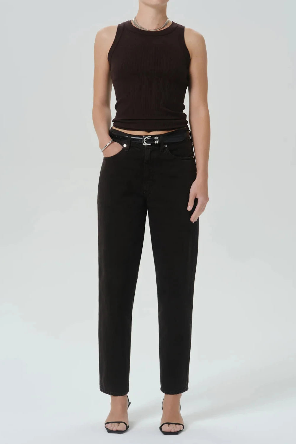 Isabel Rib Tank - Chocolate