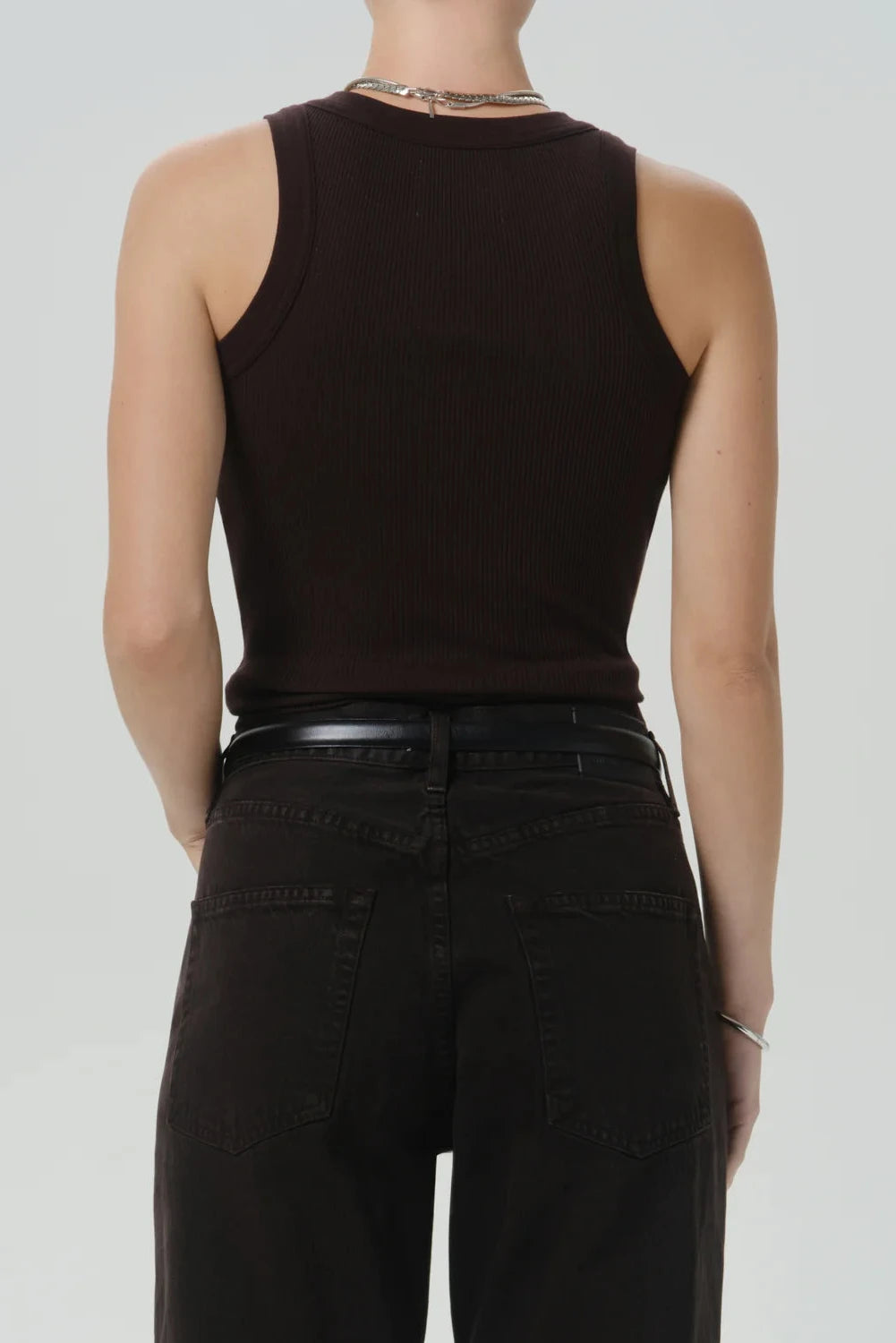 Isabel Rib Tank - Chocolate