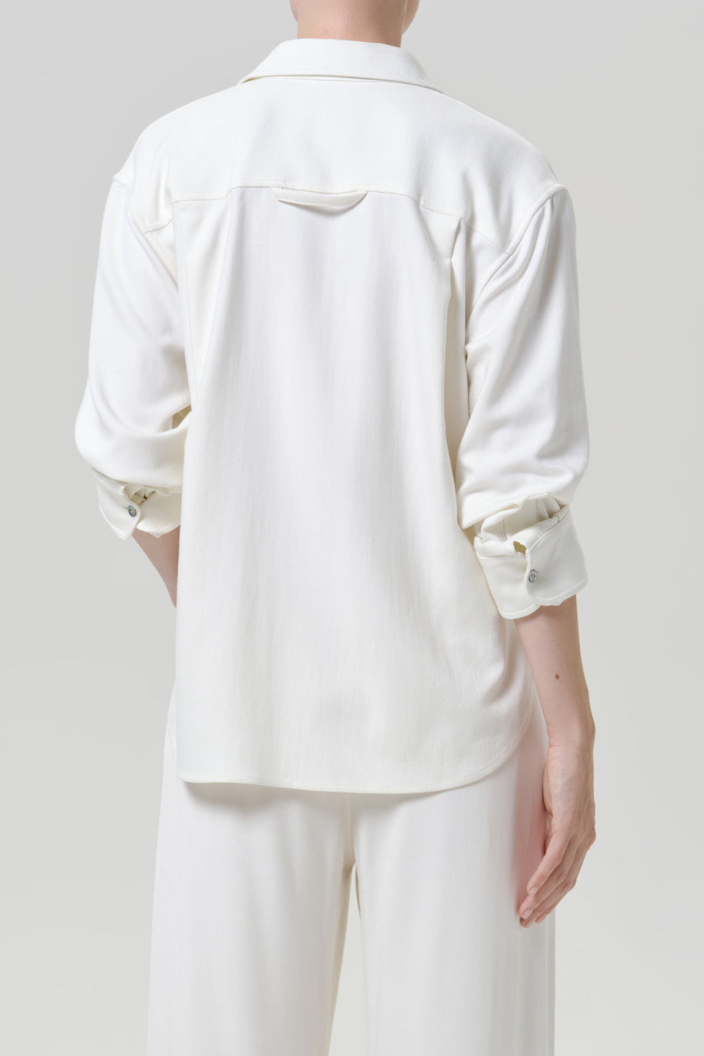 Shrunken Kayla Shirt in Winter White - back