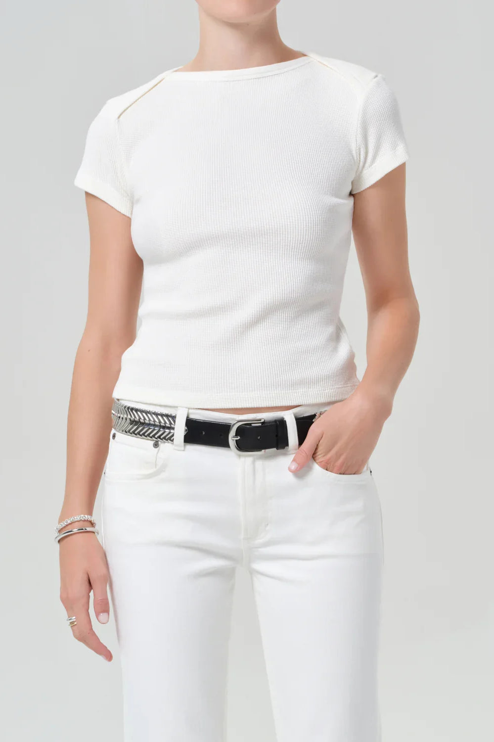 Baby Waffle Tee - Pashmina