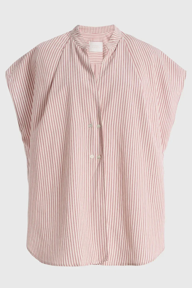 Penelope Blouse - Raspberry Stripe