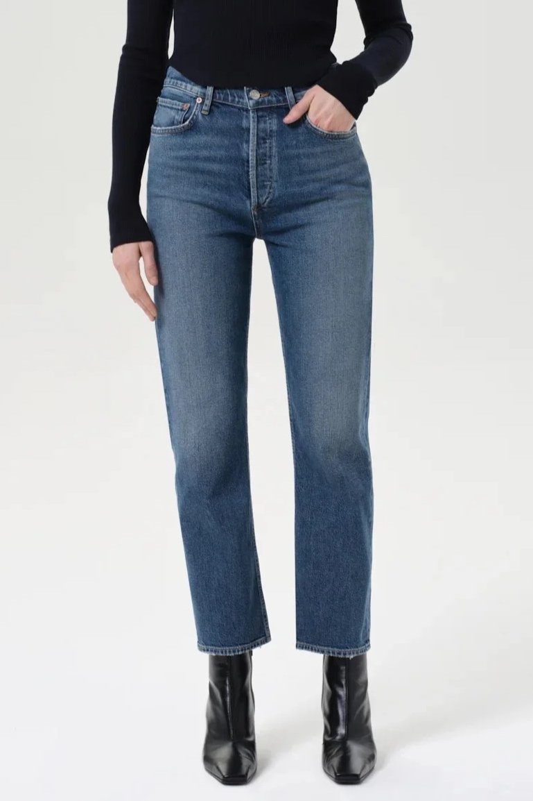 90's Pinch Waist Crop - Overcast