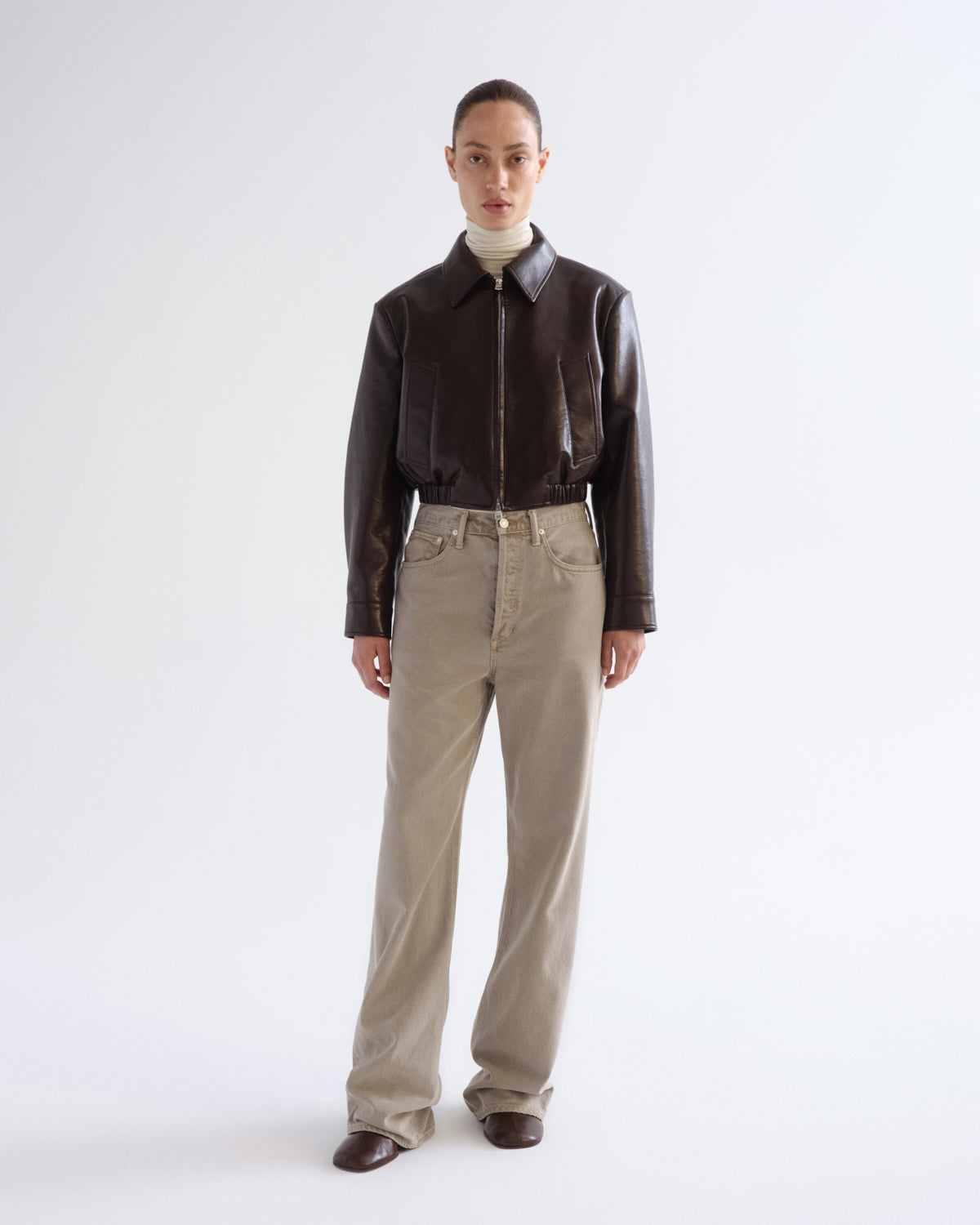 Nahla Cropped Jacket - Madera