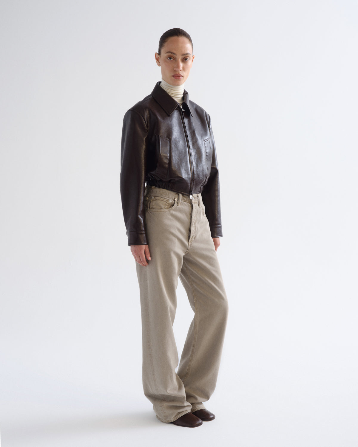 Nahla Cropped Jacket - Madera