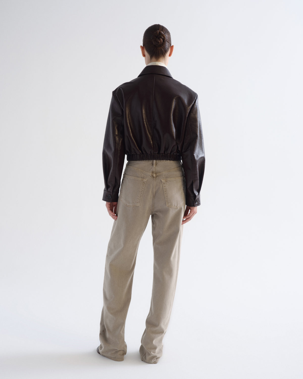 Nahla Cropped Jacket - Madera