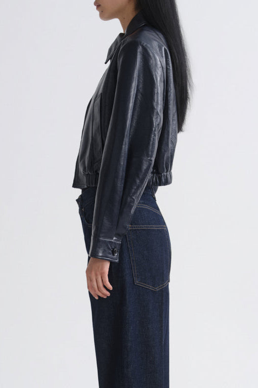 Nahla Cropped Jacket in Navy - back