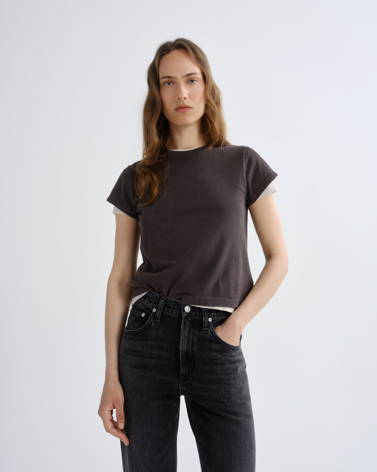 Adine Shrunken Tee - Forge