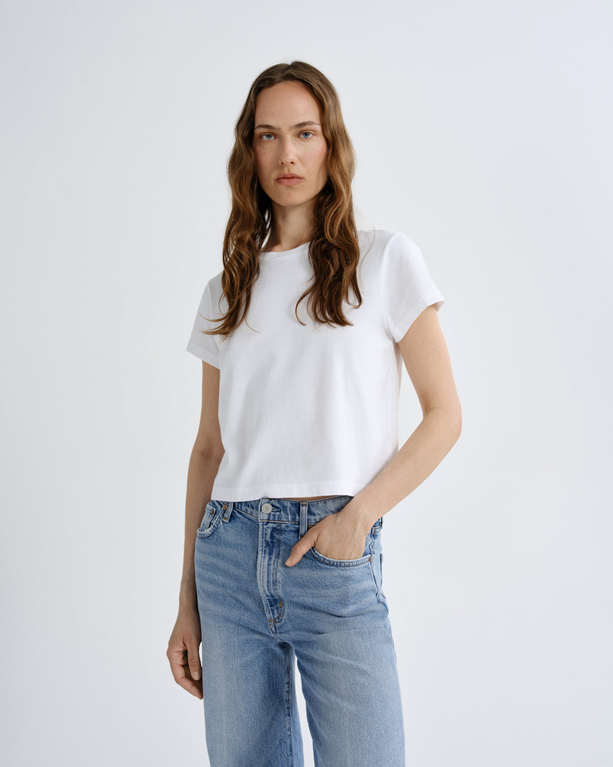 Adine Shrunken Tee - White