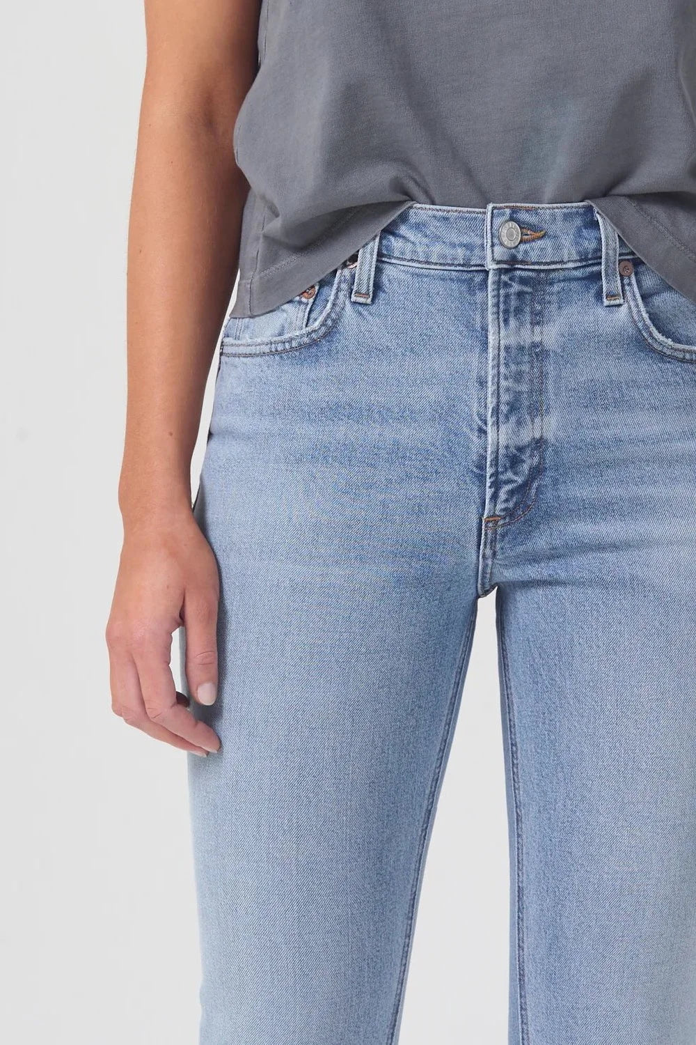 Willow Mid Rise Slim Crop - Torch