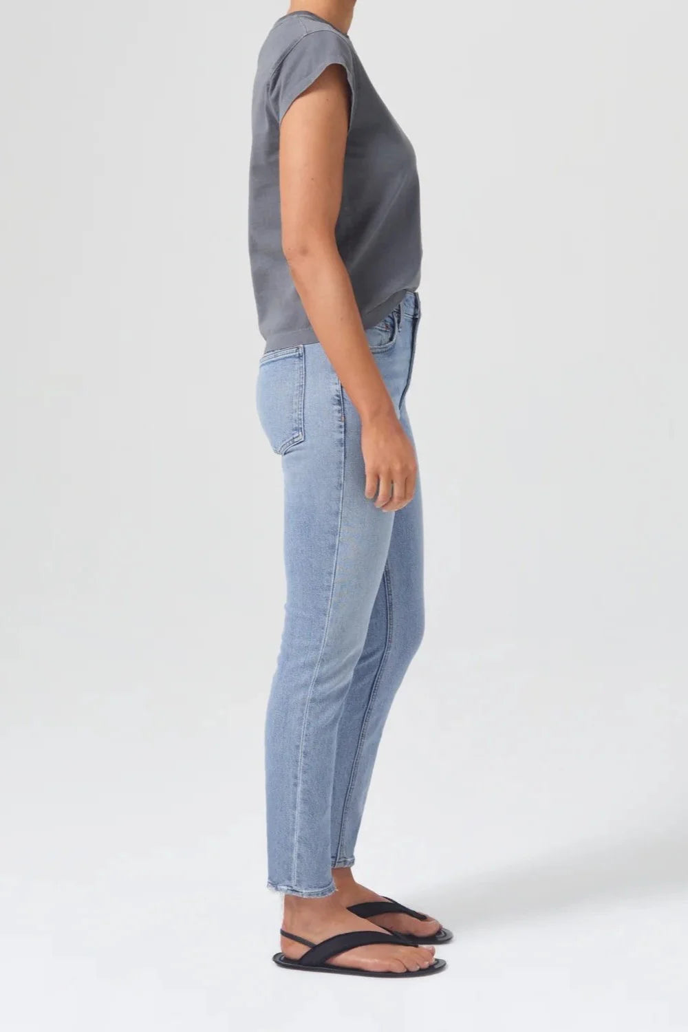 Willow Mid Rise Slim Crop - Torch