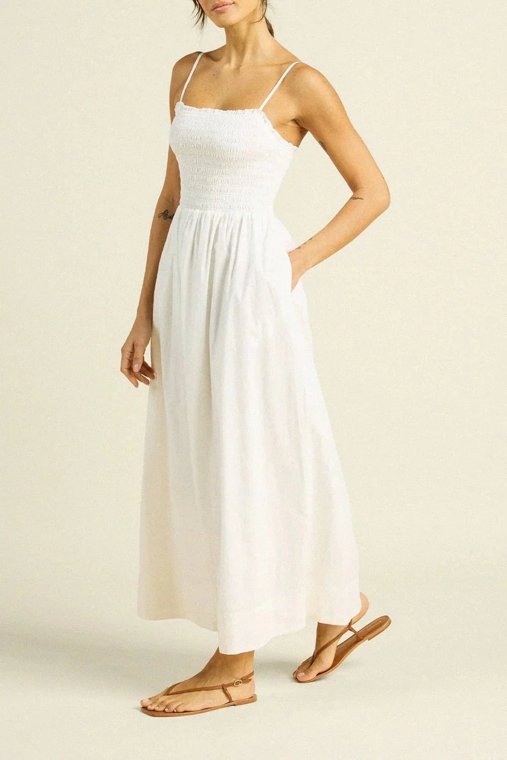 Carmen Dress - White