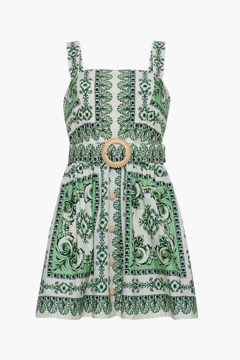 Candy Mini Dress - Hudson Scarf Mint