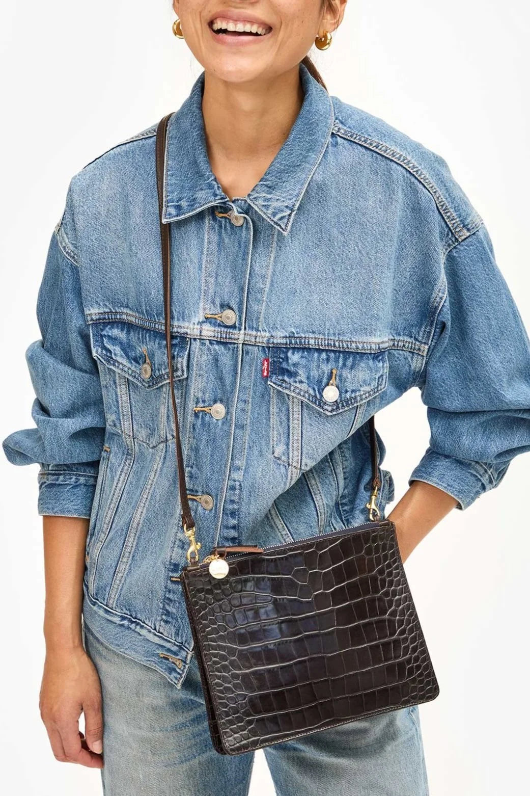 Margot Double Sac Bretelle - Kalamata Croco