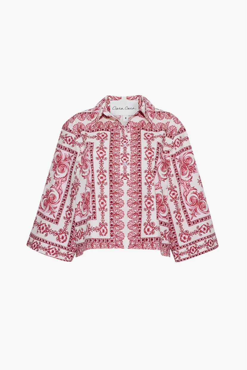 Erica Shirt - Hudson Scarf Egret