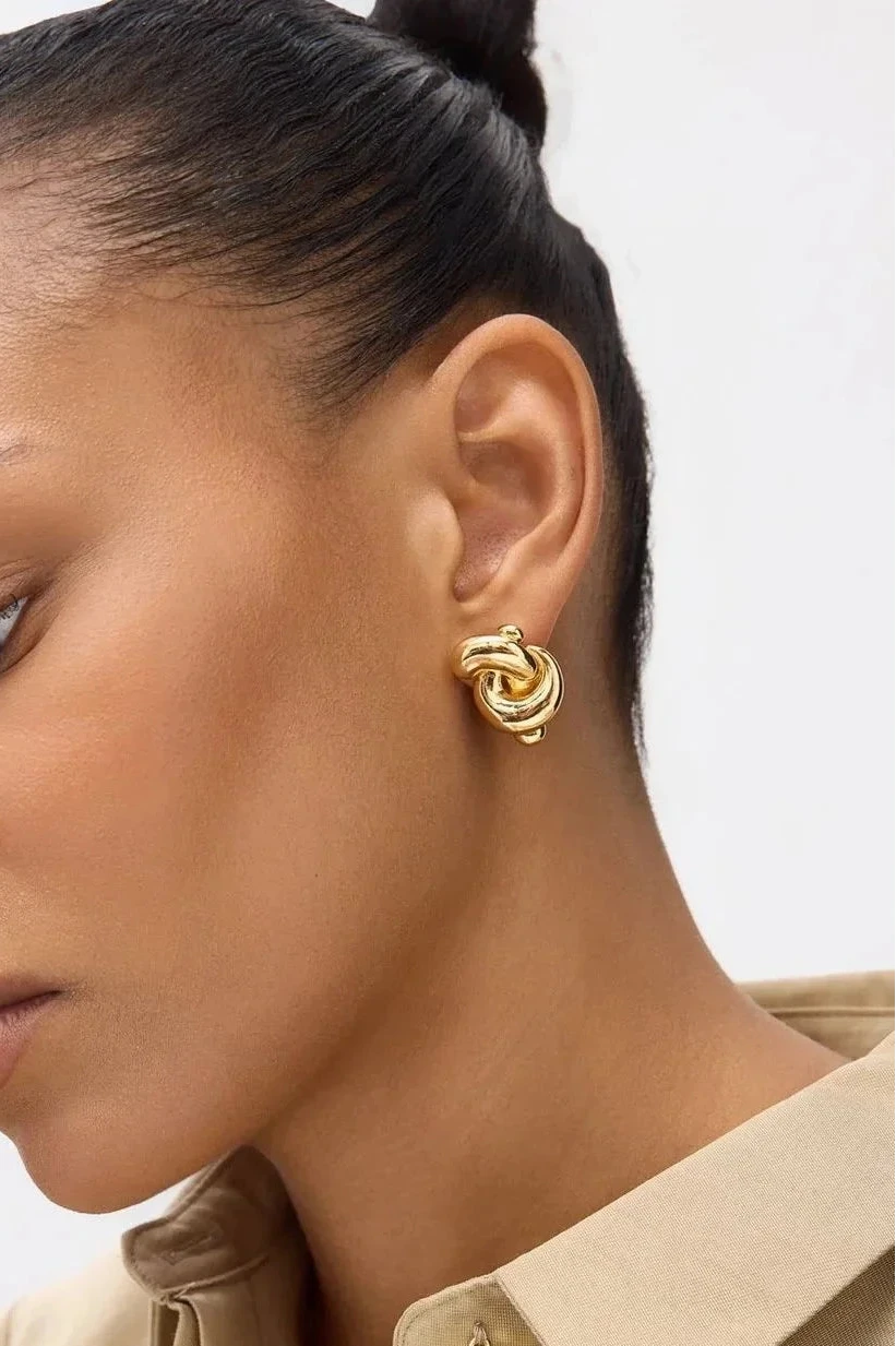 Emery Knot Studs - Gold