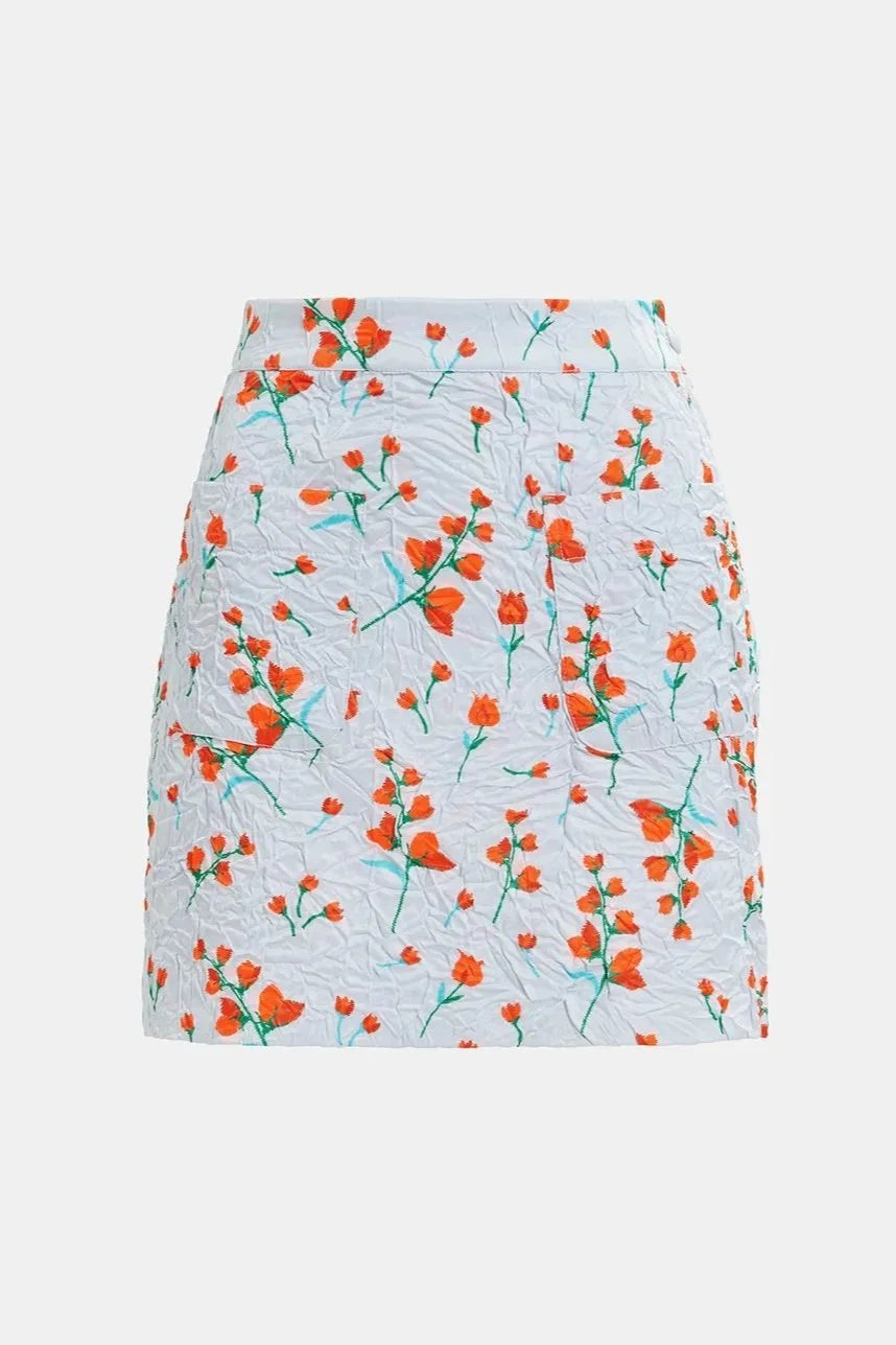 Husan Patch Pocket Mini Skirt - Nimbus Cloud