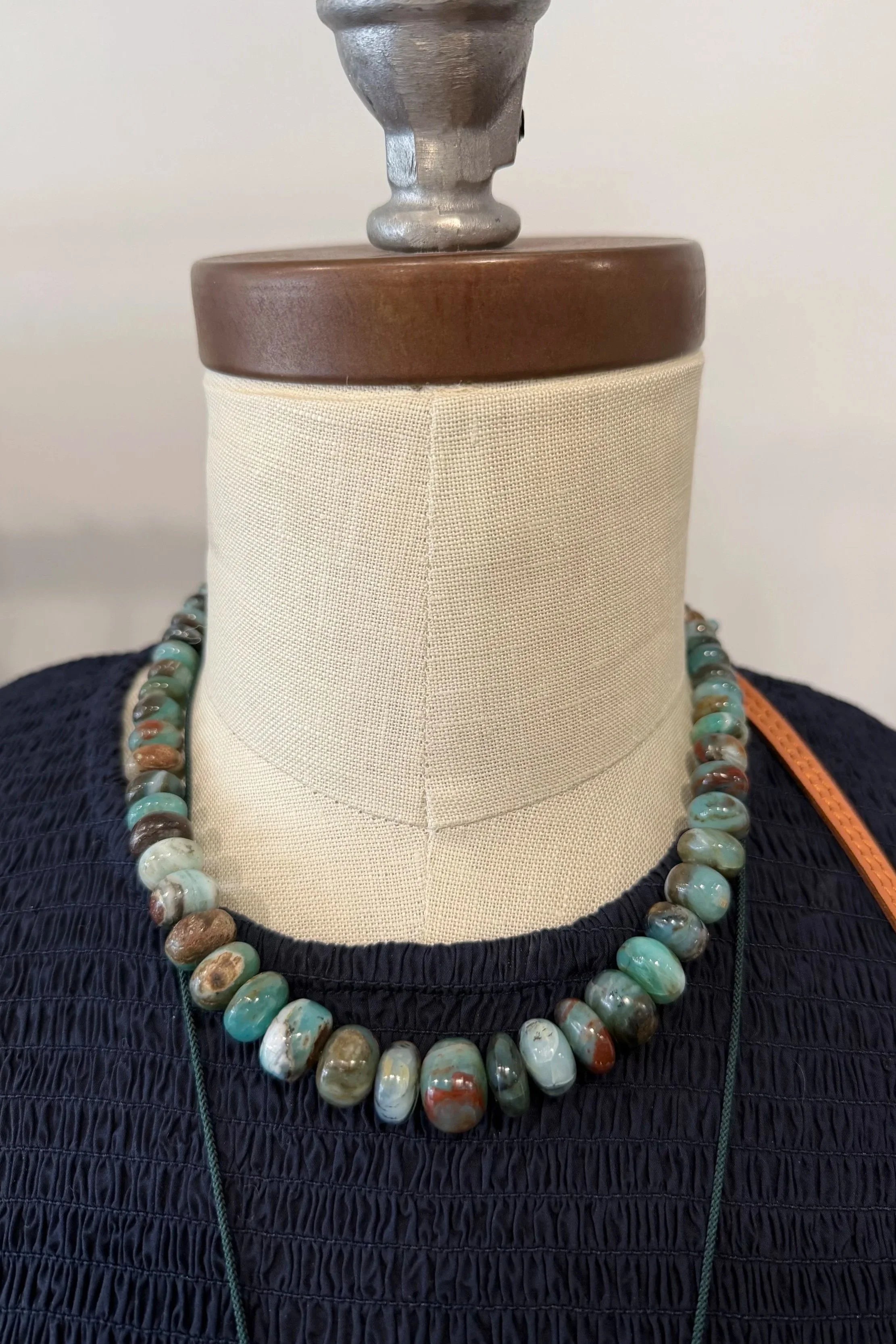 Graduated Candy Necklace - Marbled Peruvian Opal