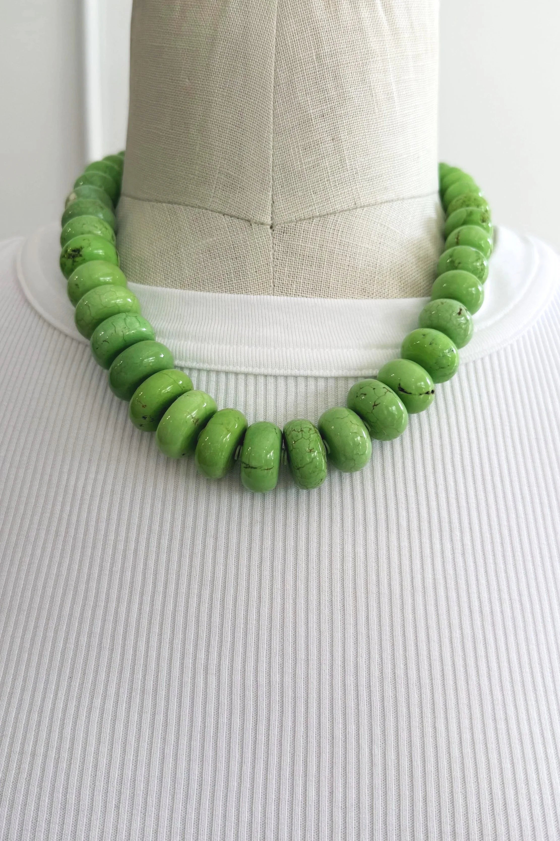 Turquoise Statement Necklace - Mint Green