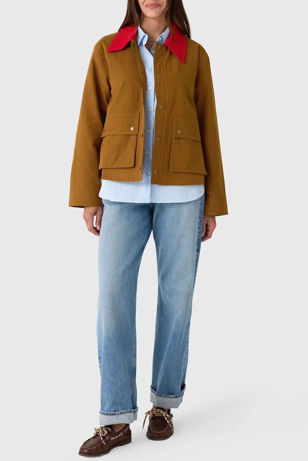 The Swingy Jacket - Rust/Bright Red