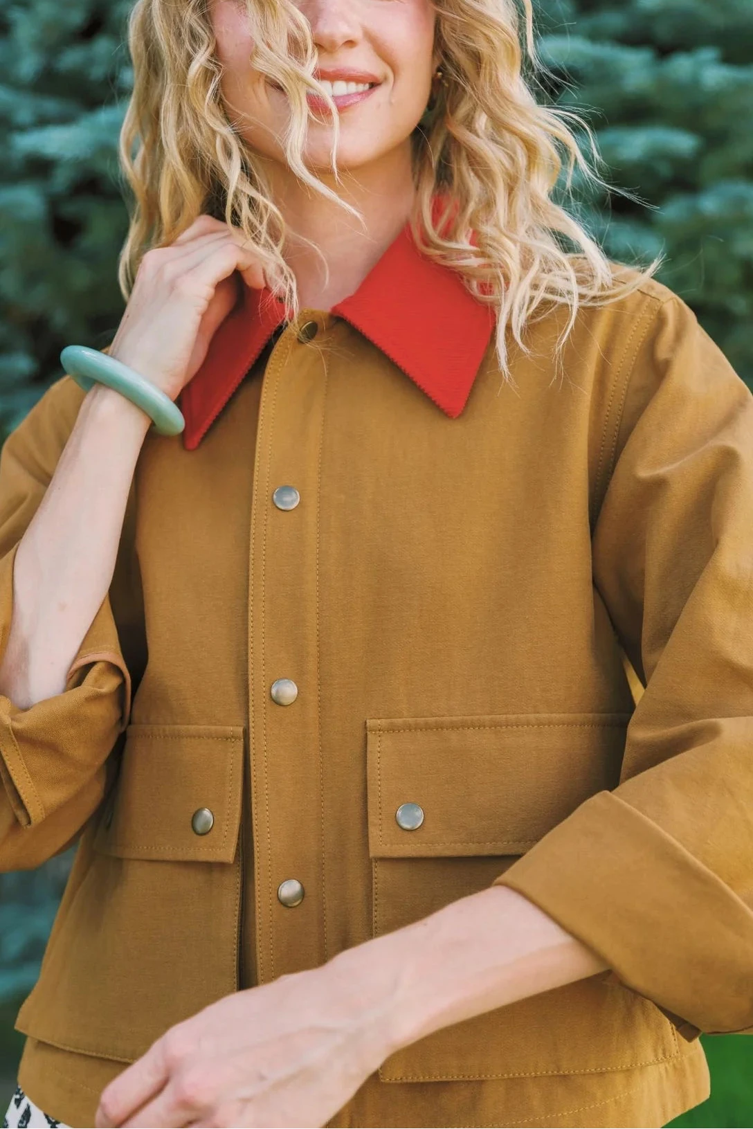 The Swingy Jacket - Rust/Bright Red