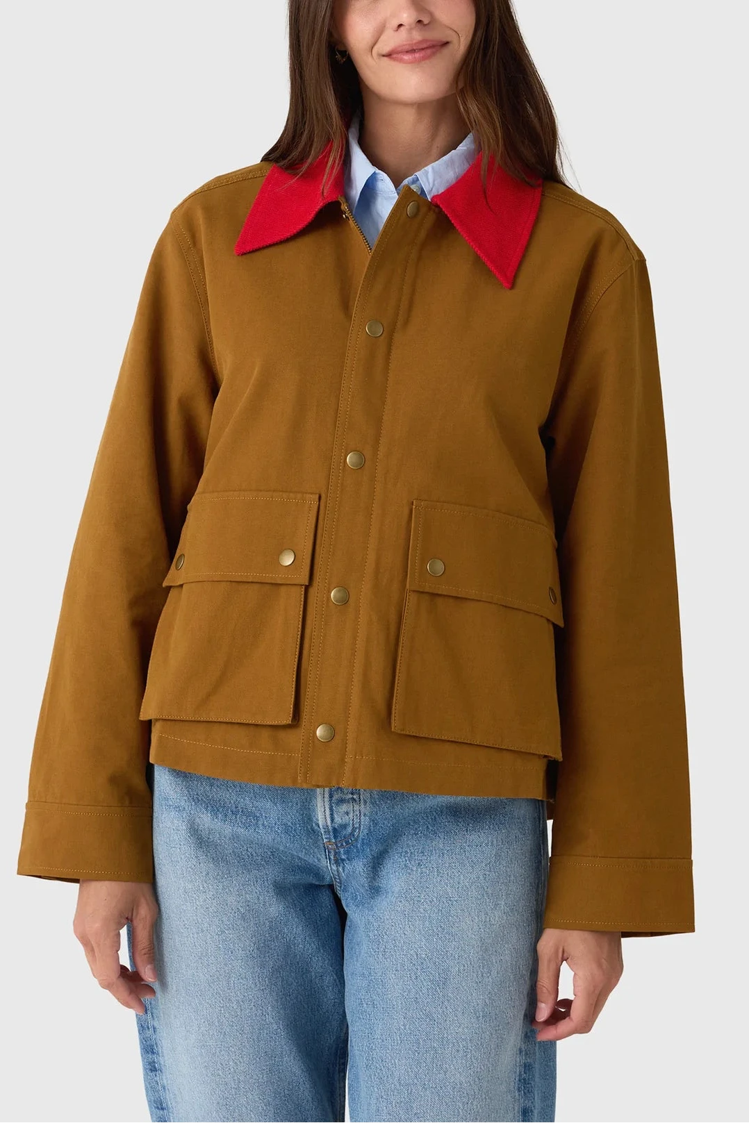 The Swingy Jacket - Rust/Bright Red