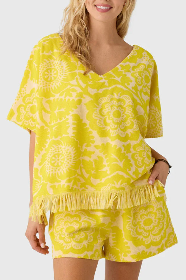 Jorlando Towel Jersey V-Top - Amalfi Lemon