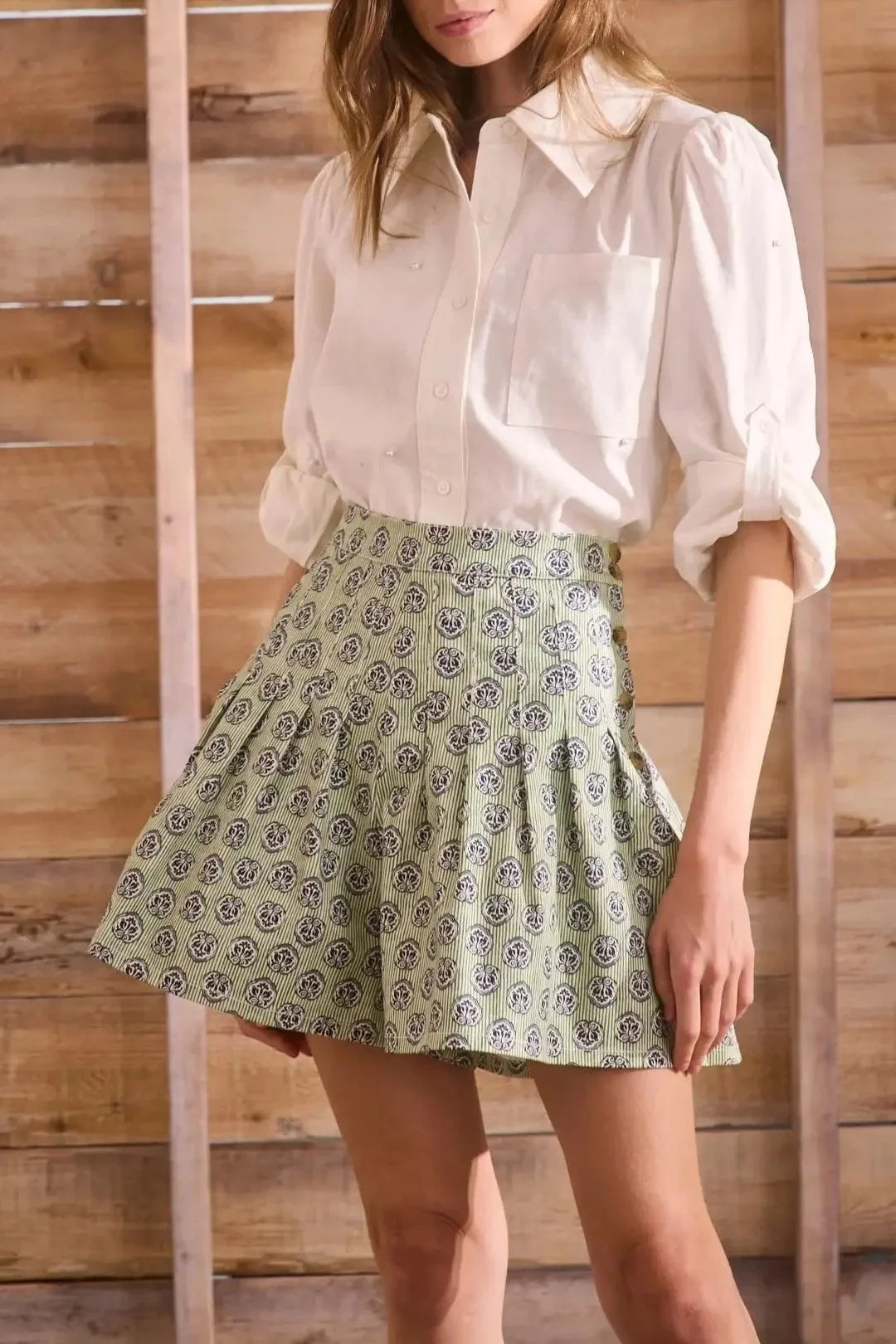 Willa Shorts - Navy Bird Block