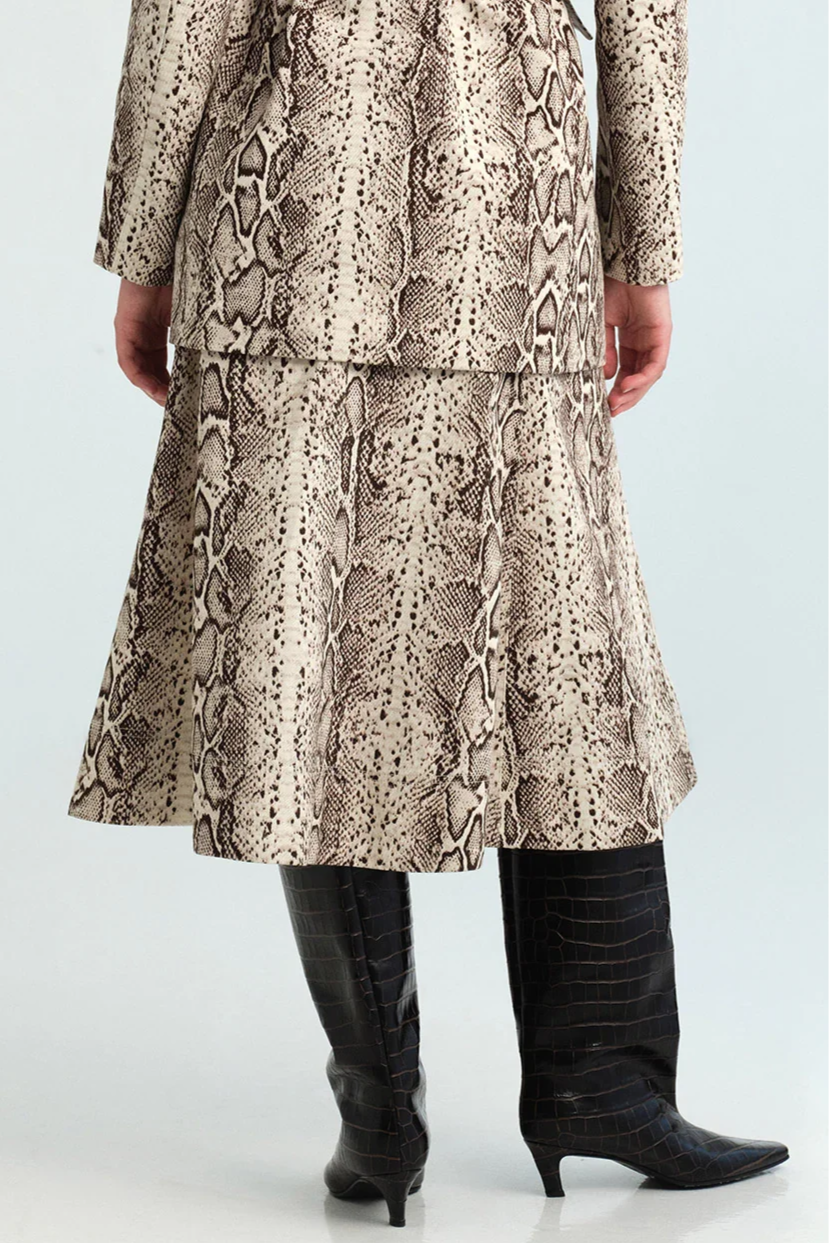 Aisha Skirt - Classic Snake Grey