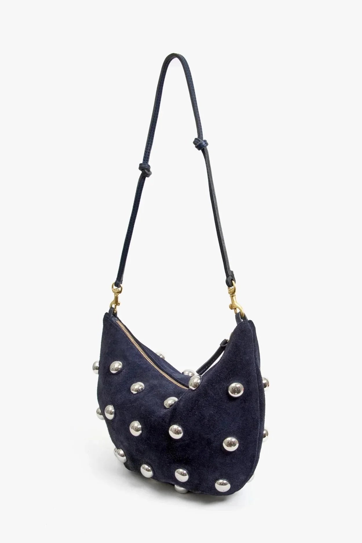Lune w/ Studs - Navy Suede