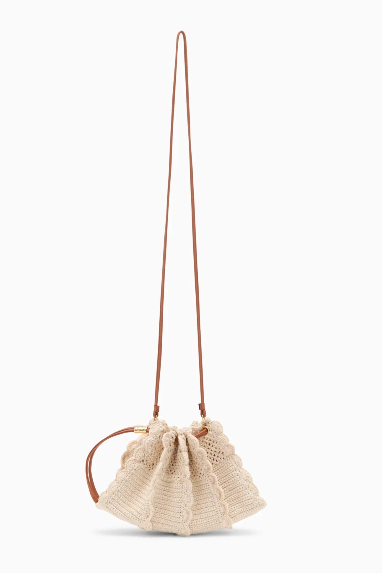 Adria Small Crochet Crossbody - Cowrie