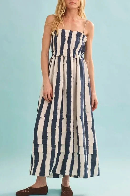 Larkin Dress - Lighthouse Stripe Navy