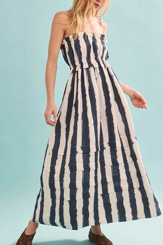 Larkin Dress - Lighthouse Stripe Navy