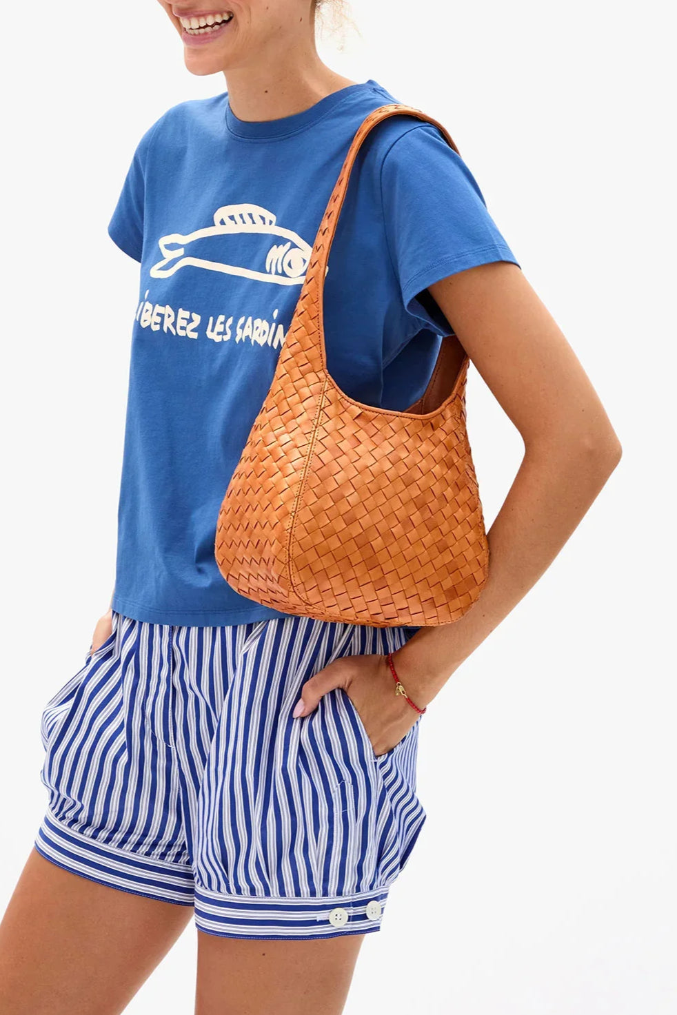 Petit Bando - Medium Woven Diagonal Natural