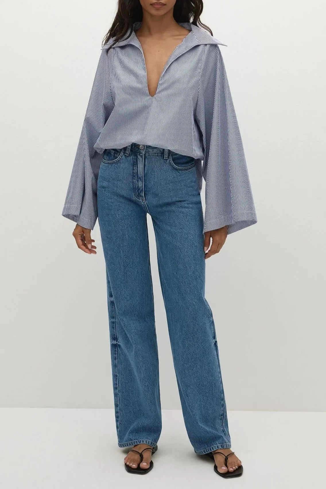 Gaia Top - Helle Stripe Vintage Navy