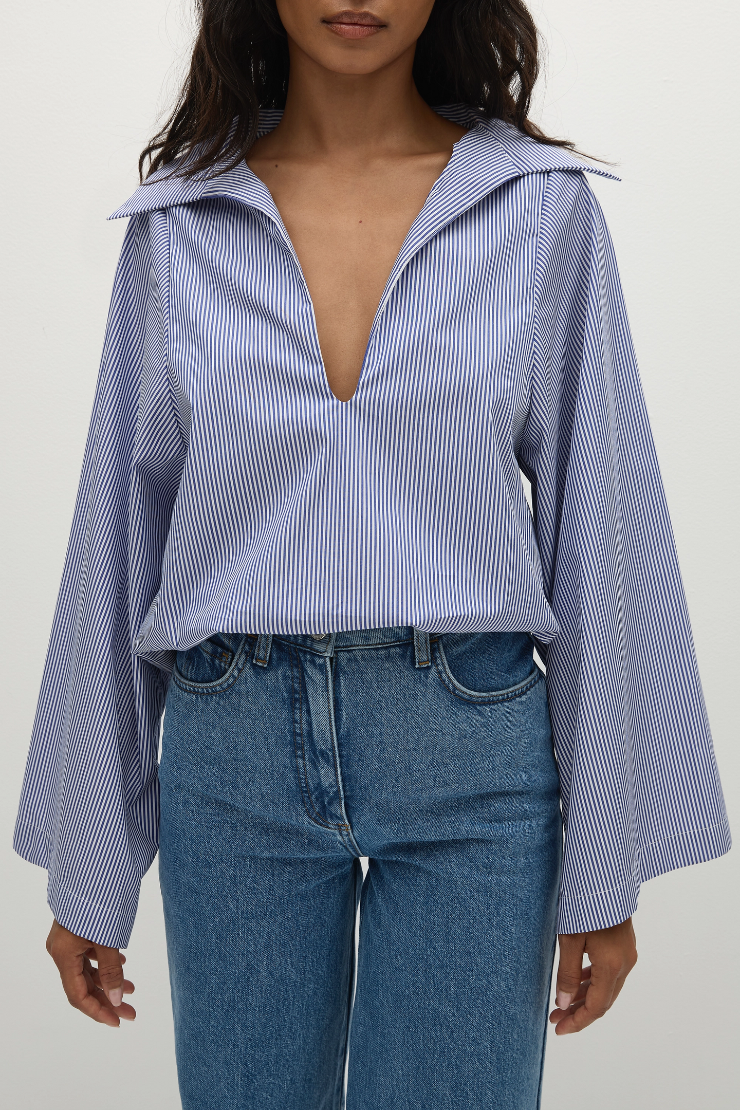 Gaia Top - Helle Stripe Vintage Navy