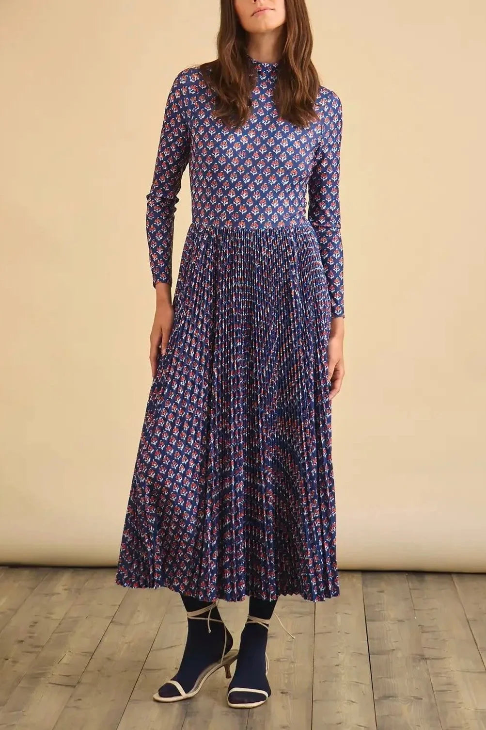 Sabine Dress - Autumn Fleur Navy