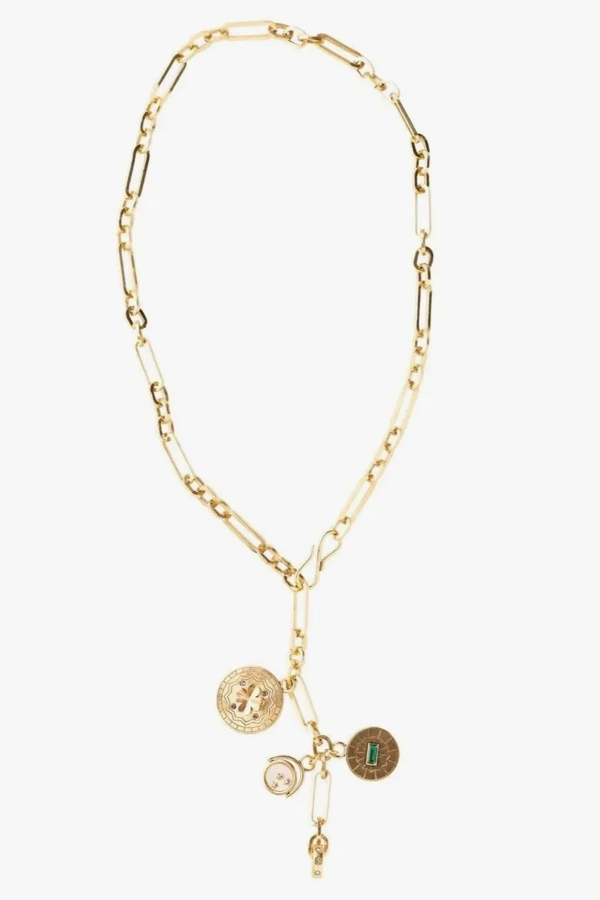 Chrystie Charm Necklace - Gold