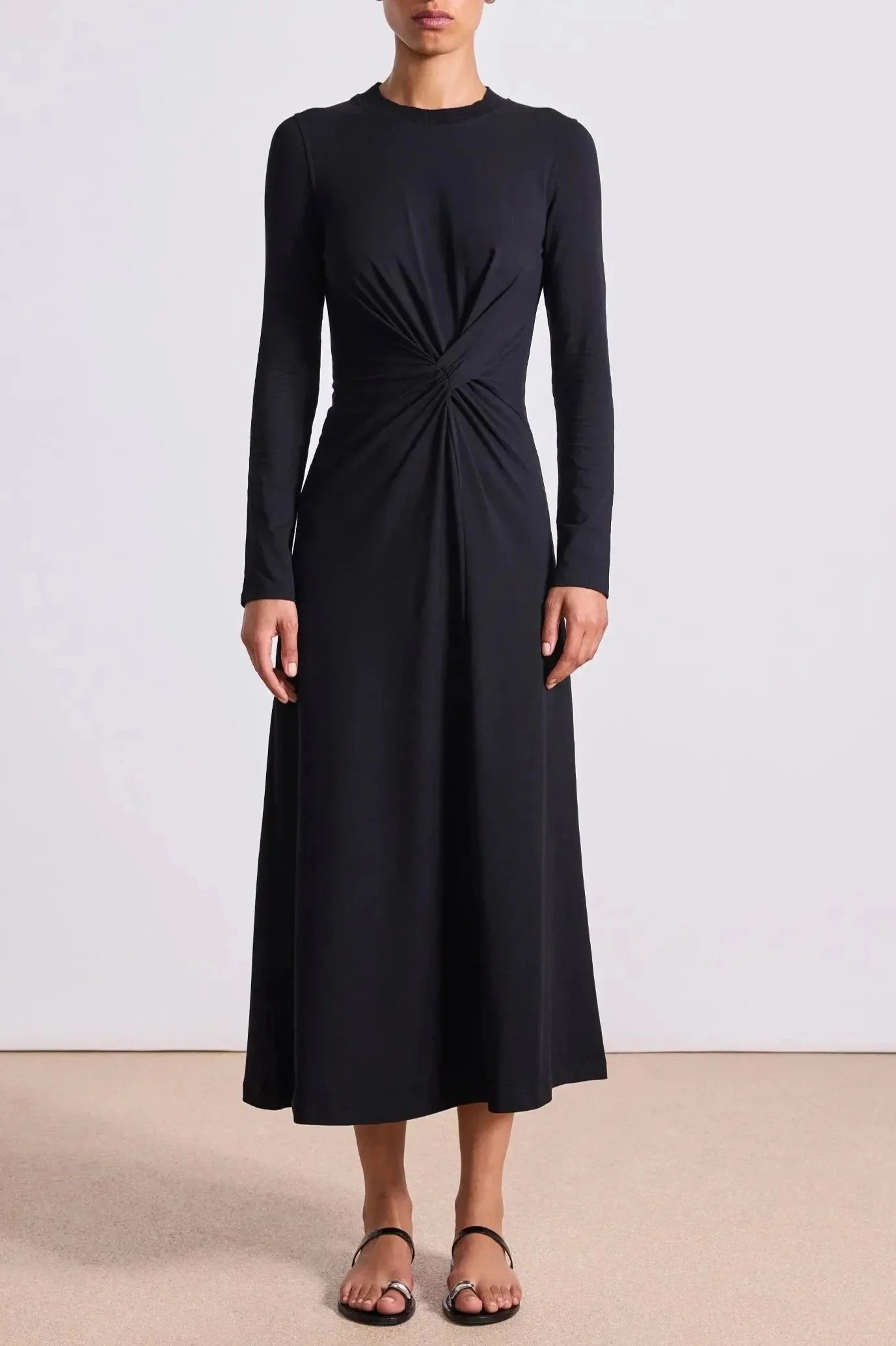 Long Sleeve Volta Dress - Black
