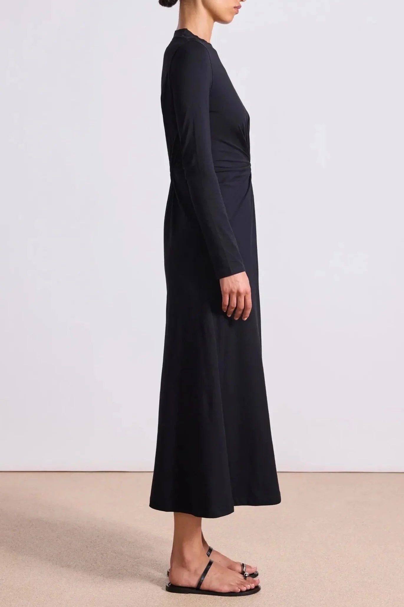 Long Sleeve Volta Dress - Black
