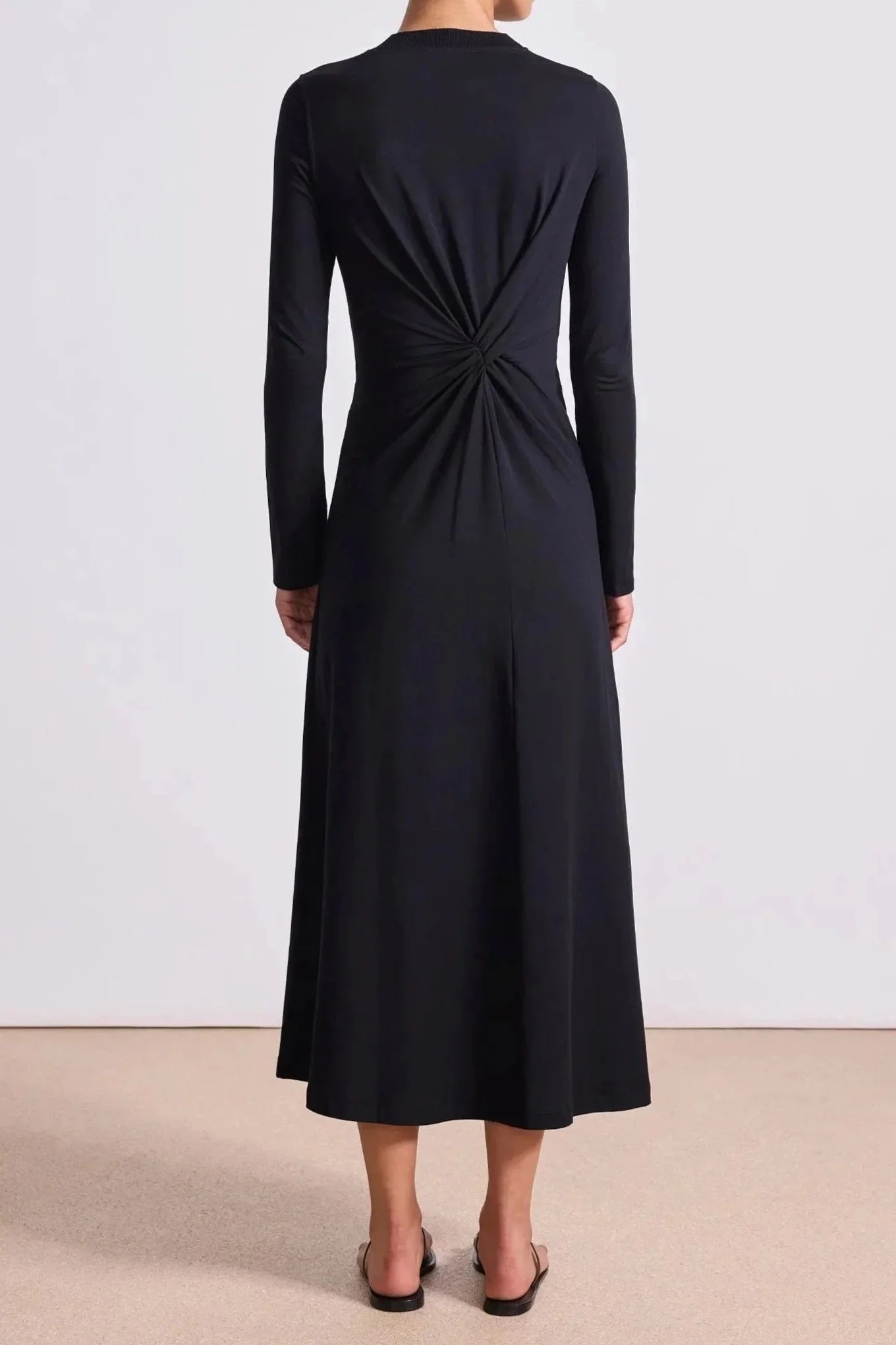 Long Sleeve Volta Dress - Black